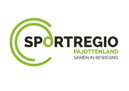 Logo sportregio Pajottenland met half open cirkels die de sportregio verbinden